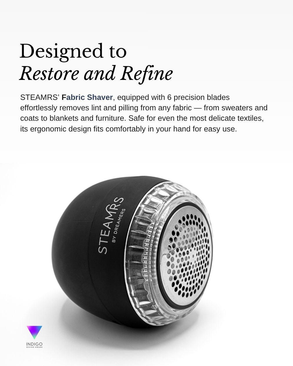 Elektrische Fabric Shaver — Zwart - STEAMRS